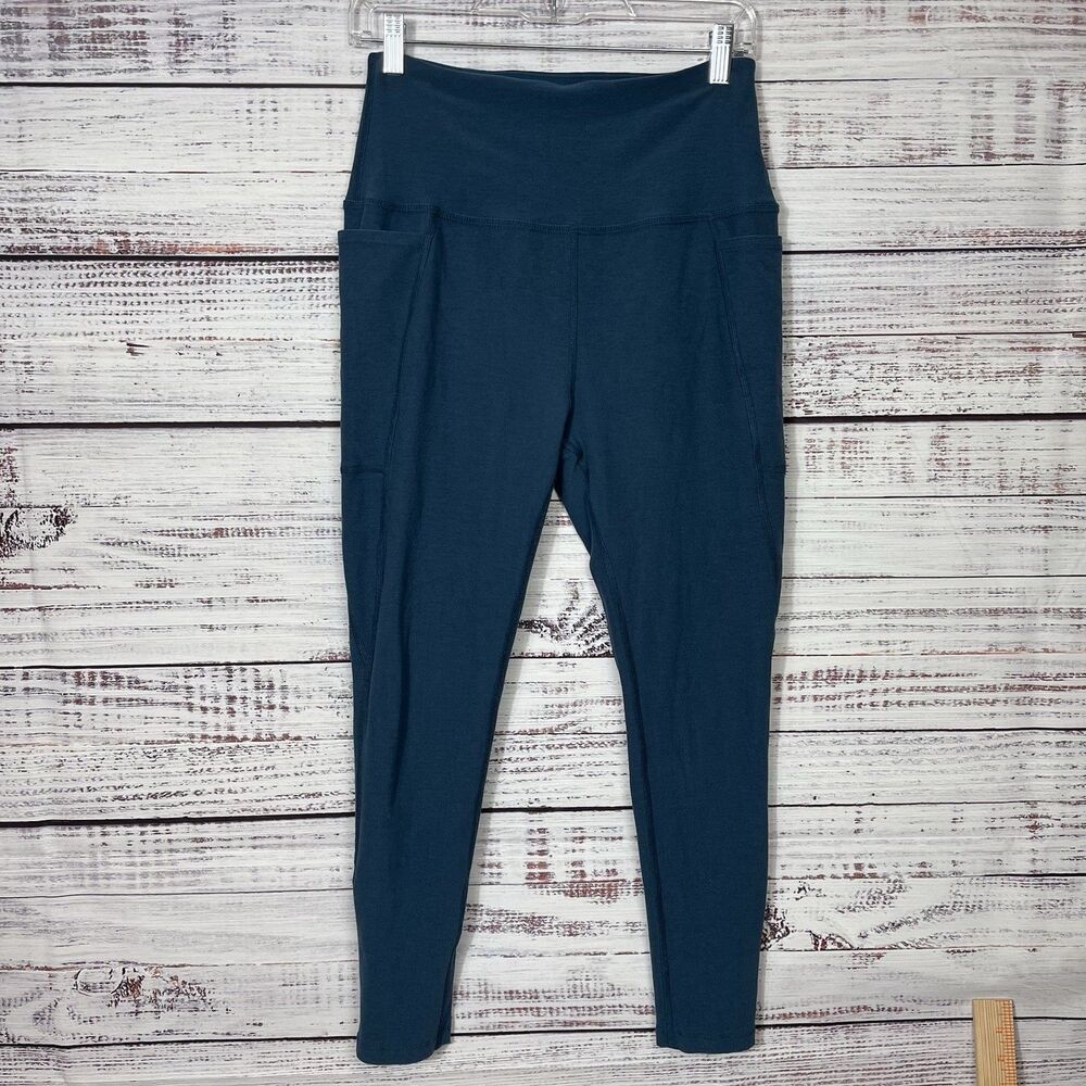 Beyond Yoga Legging Womens Size L Blue Spacedye Caught In The Midi High Waisted